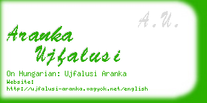 aranka ujfalusi business card